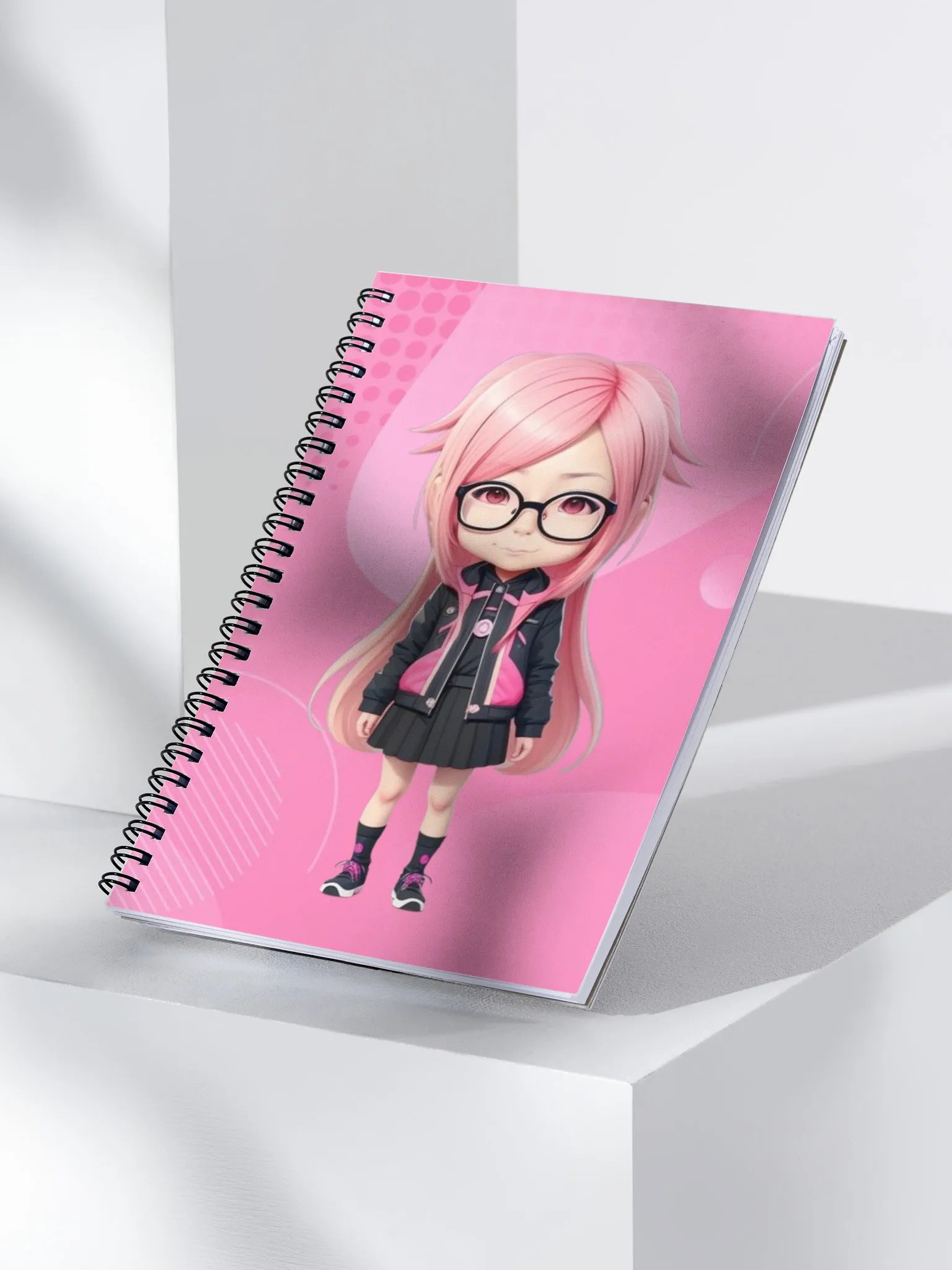 (PINK CHIBI) K Spiral Notebook product image (3)