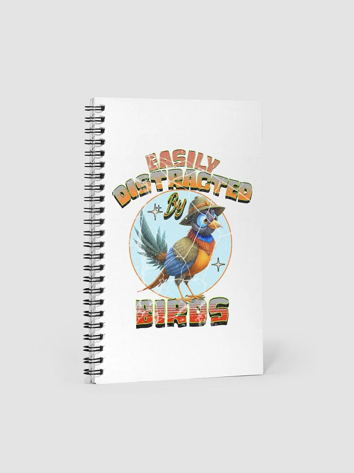 Easily Distracted By Birds Whimsical Spiral Notebook product image (1)