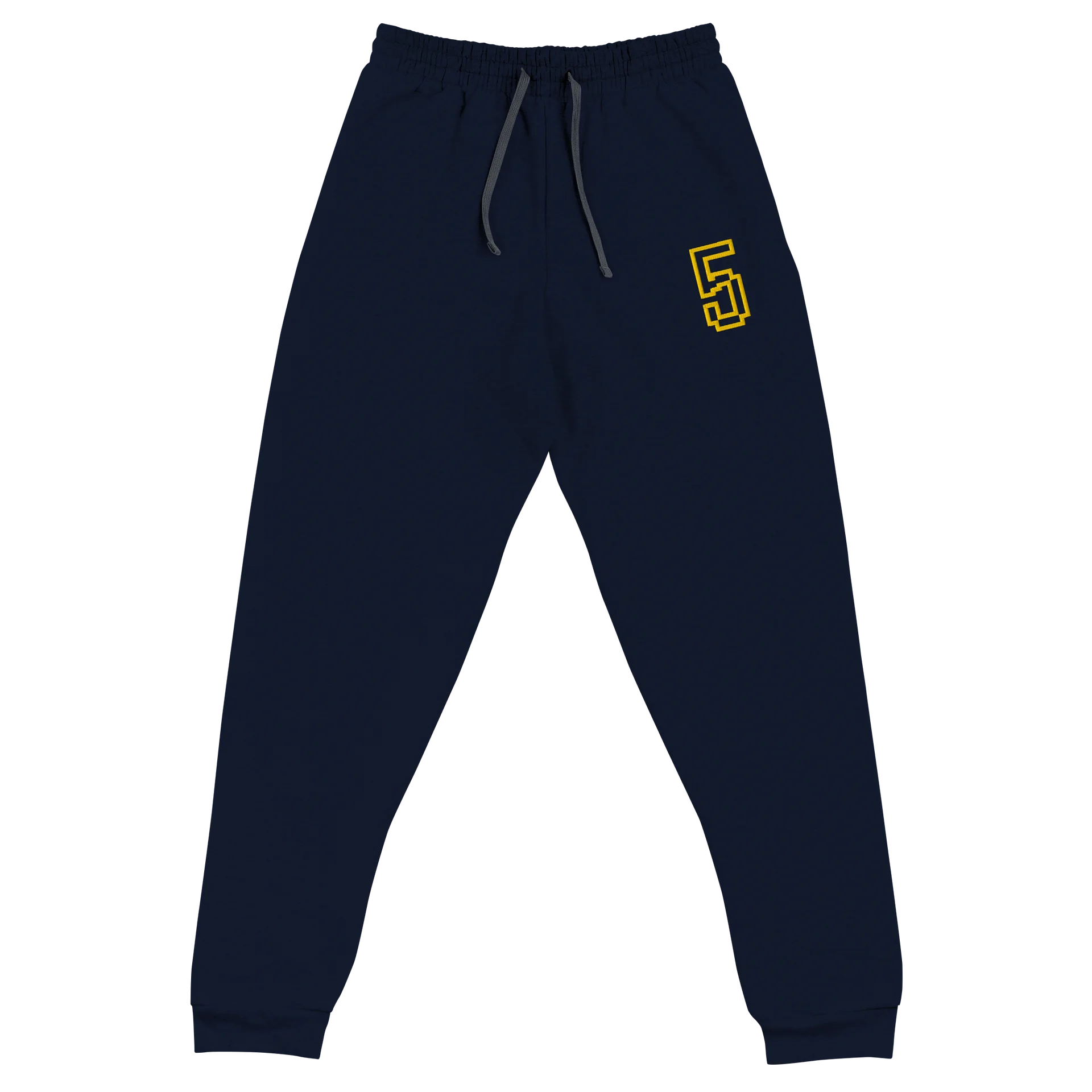 Navy Embroidered Pixel 5 Joggers (Unisex) product image (1)