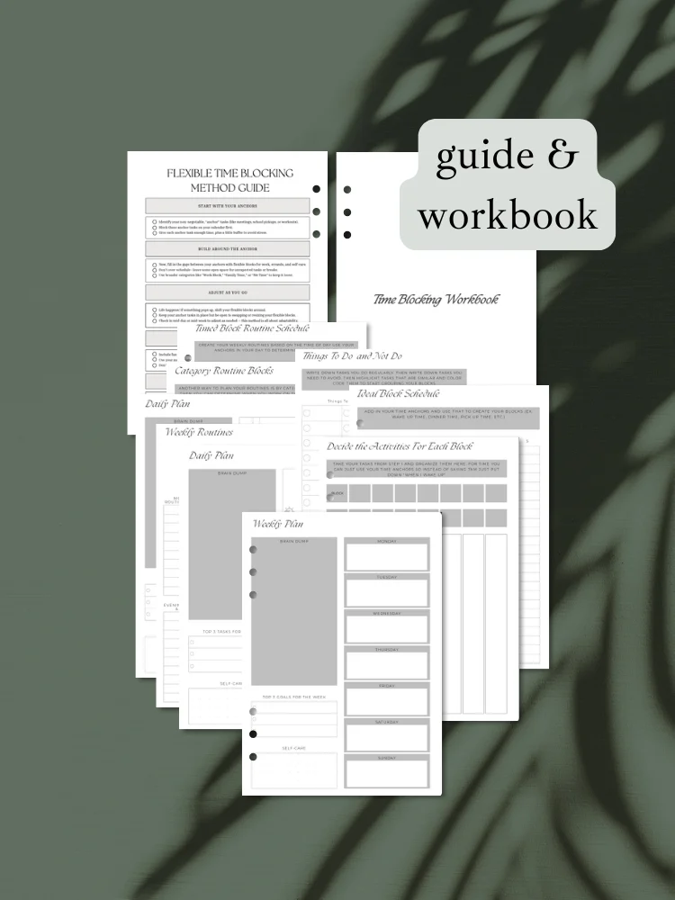 Complete EASY Time Blocking Guide & Workbook | A5 Printable product image (2)