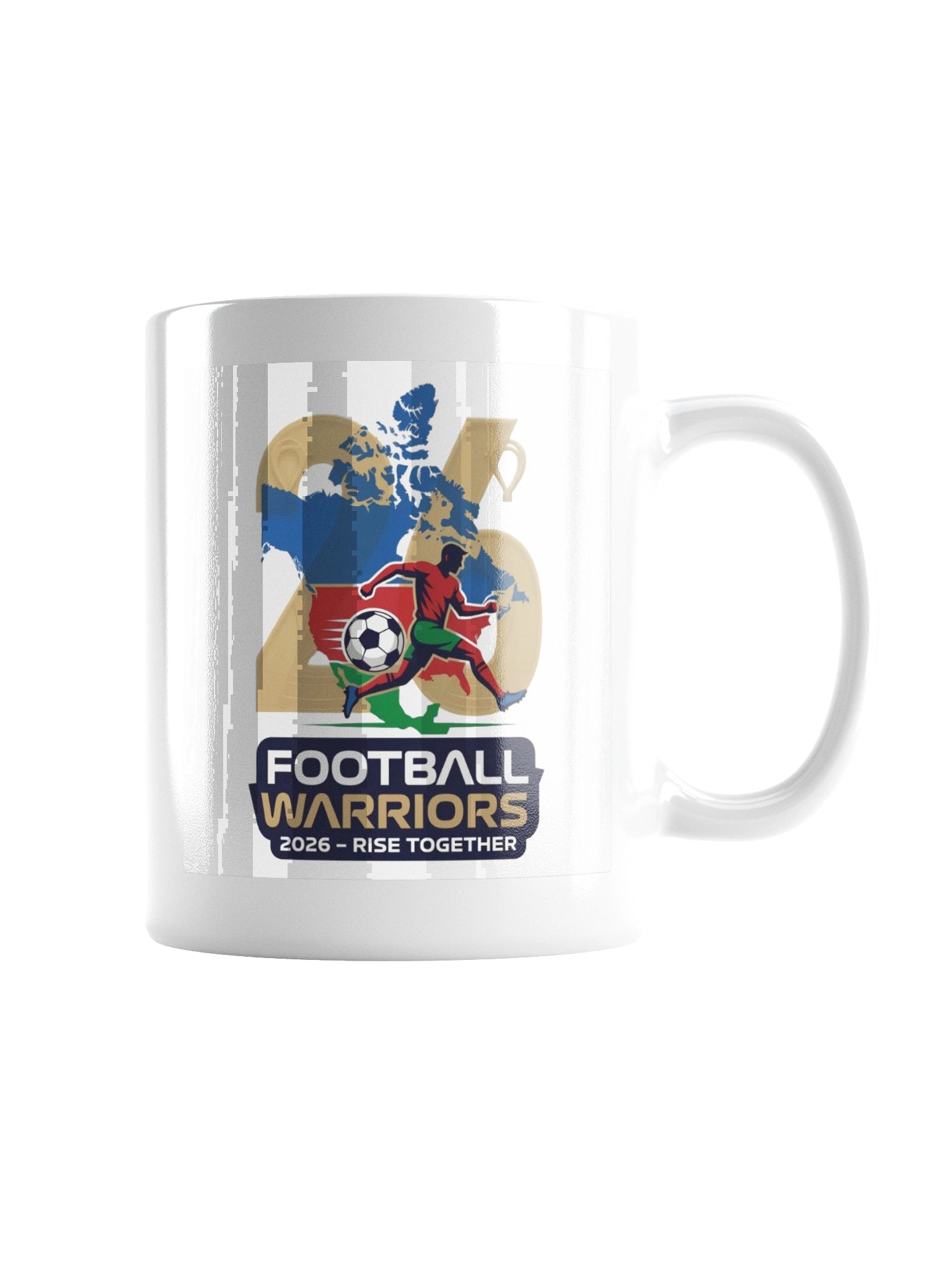 White Glossy Football Warrior 2026 Mug product image (7)