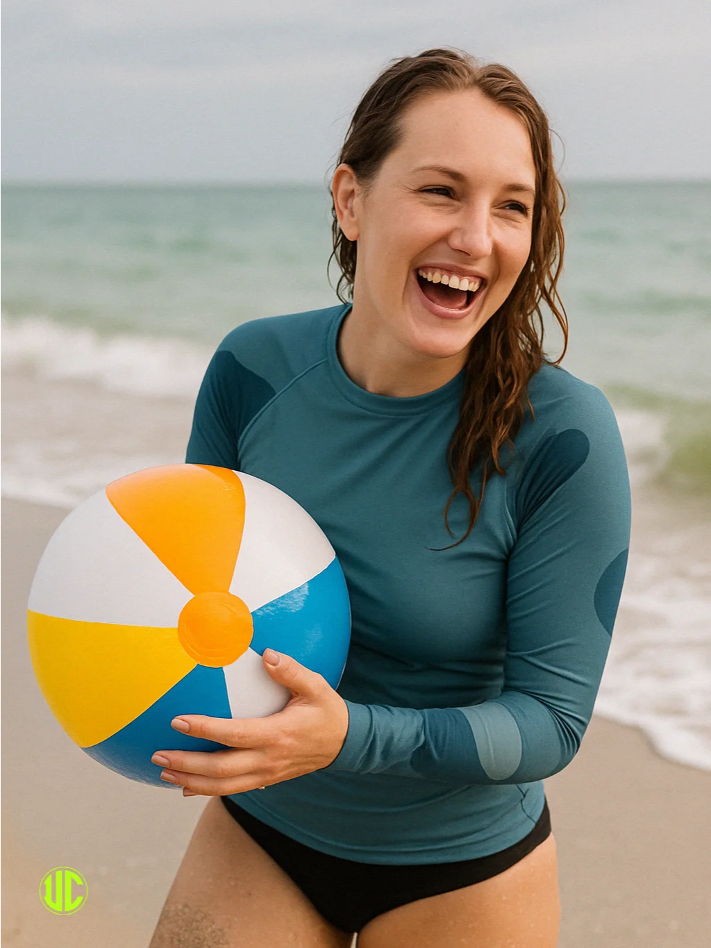 Zahra's Ocean Wave Camo – Women’s Rash Guard product image (5)