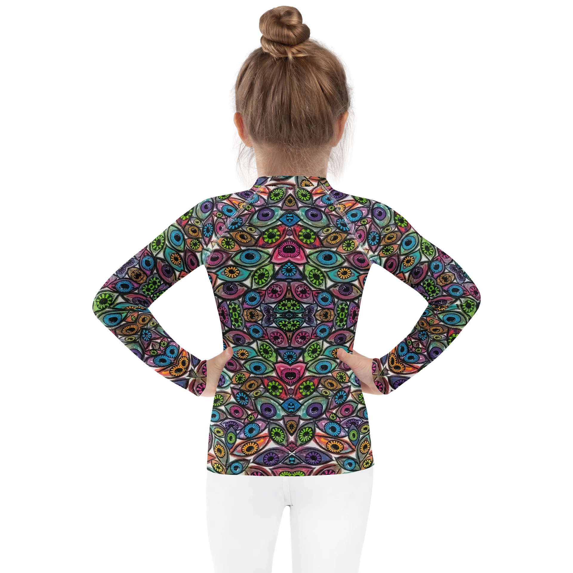 Kids Psychedelic Eyes Rash Guard Swim Shirt | Eye See You Too product image (2)
