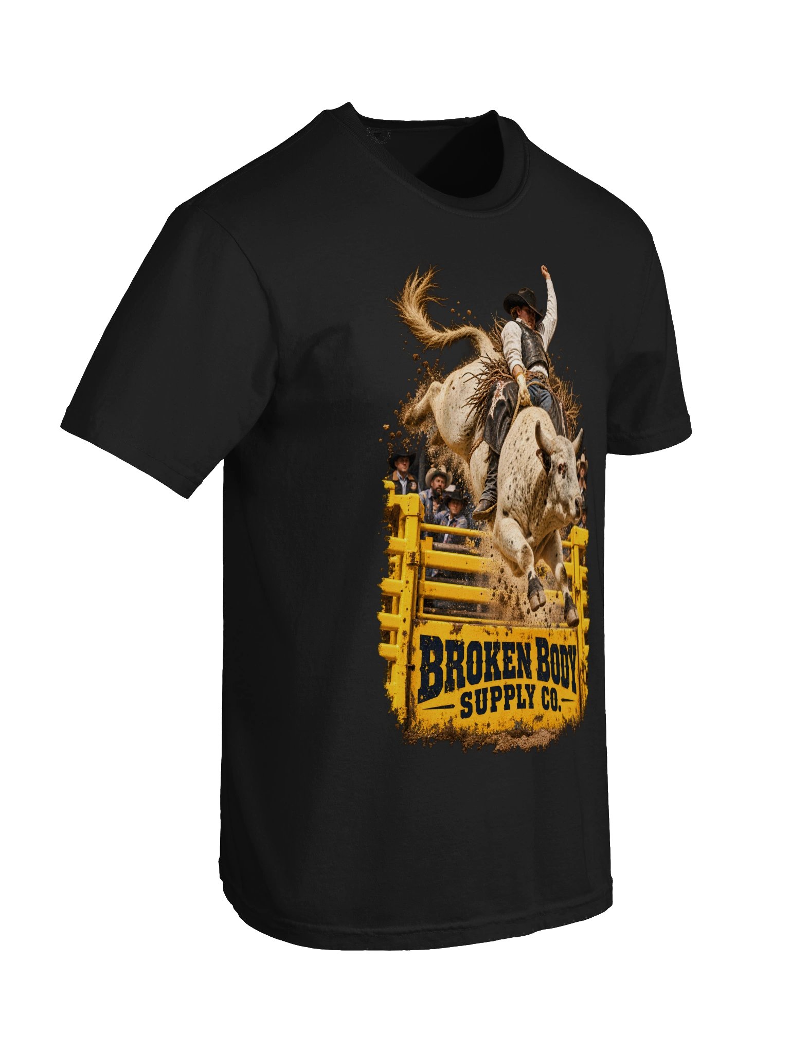 Bull Riding Shirt — Hold On White Bull Rodeo Tee | Broken Roughstock™ product image (12)