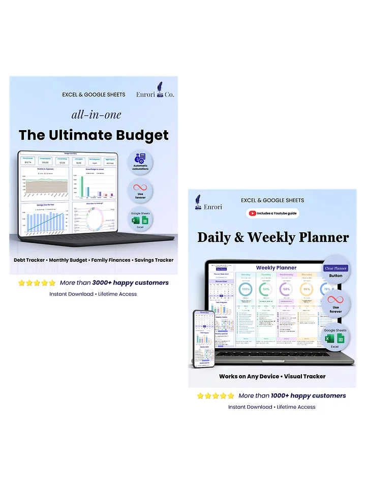 The Ultimate Budget + Daily & Weekly Planner (10% off) product image (1)