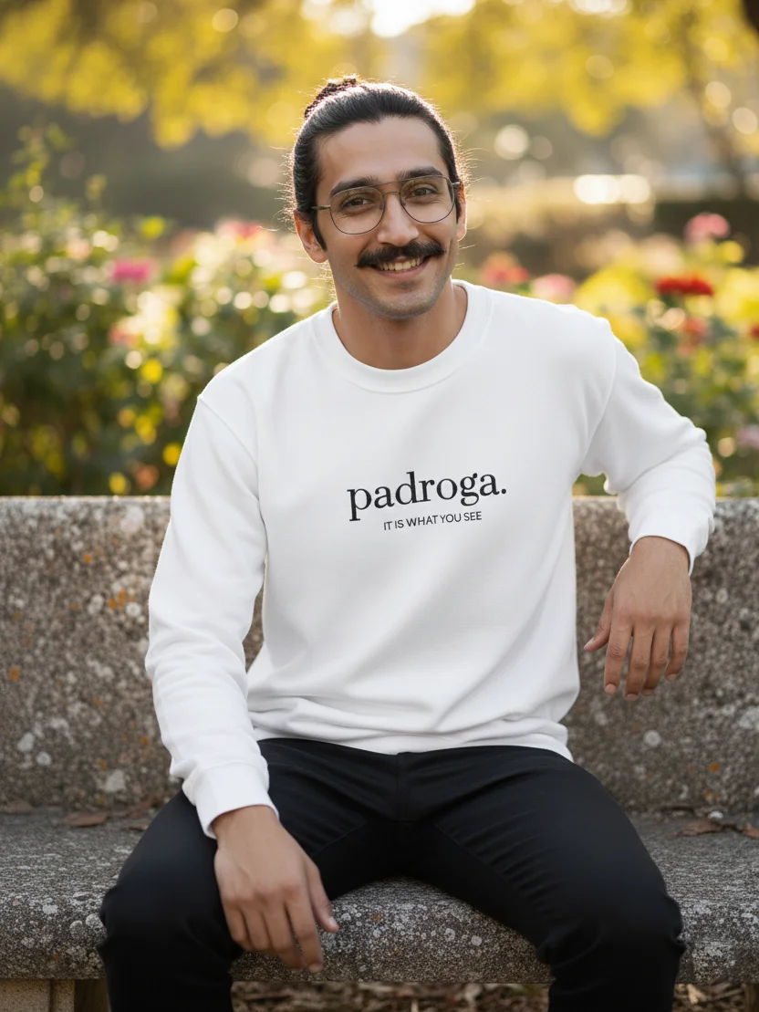 padroga. essentials white embroidered logo product image (10)