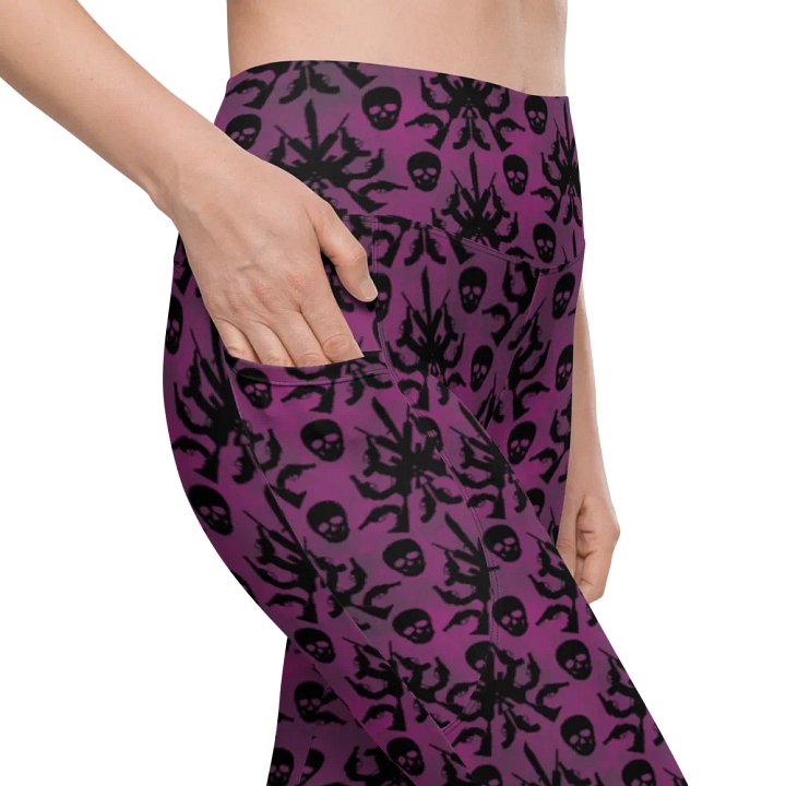 Gothic 2A High Waist Pocket Leggings - Pink product image (1)