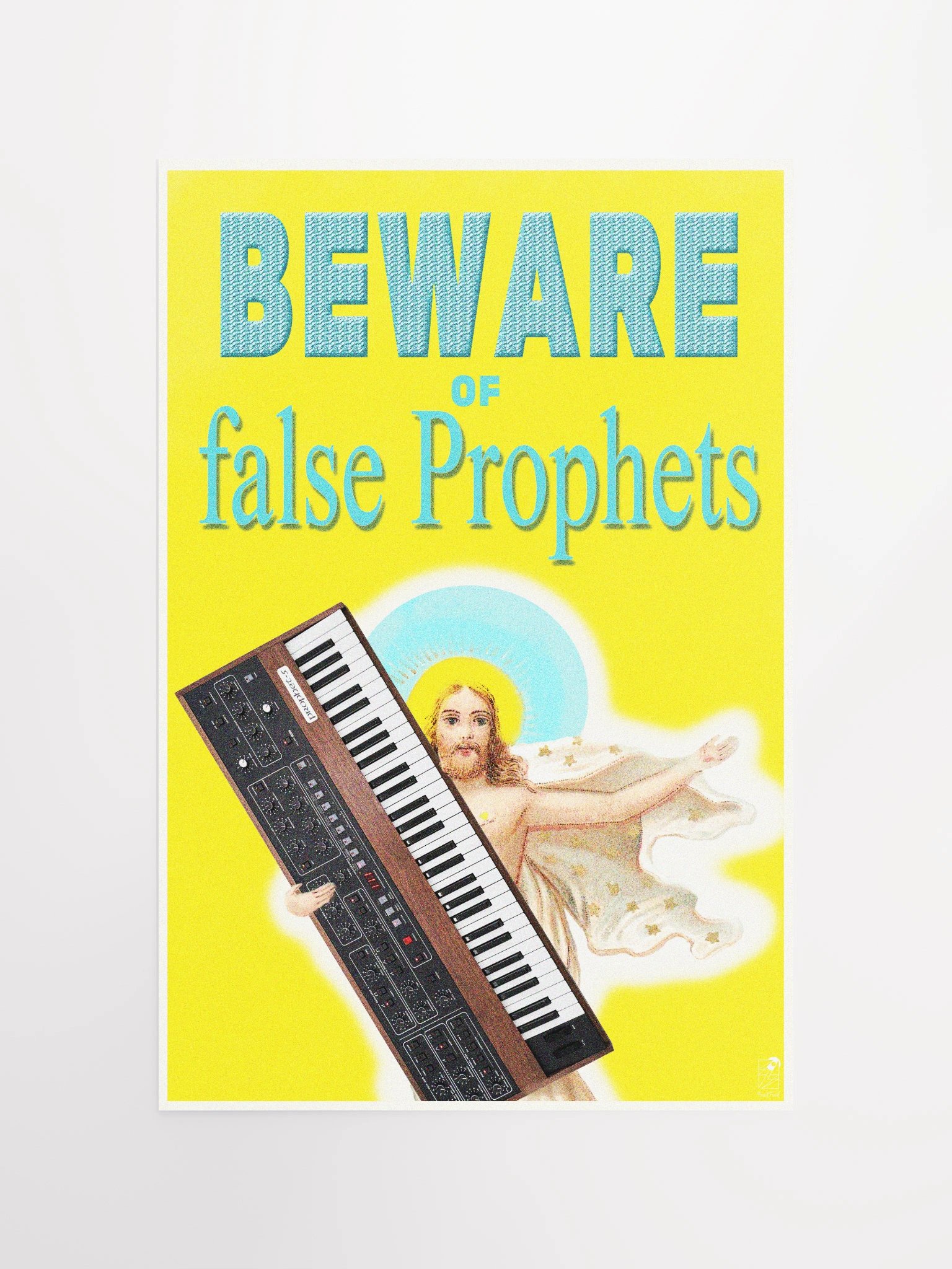 Beware of false PROPHETS! classic synth Tribute, Techno EDM Matte Paper Poster product image (4)