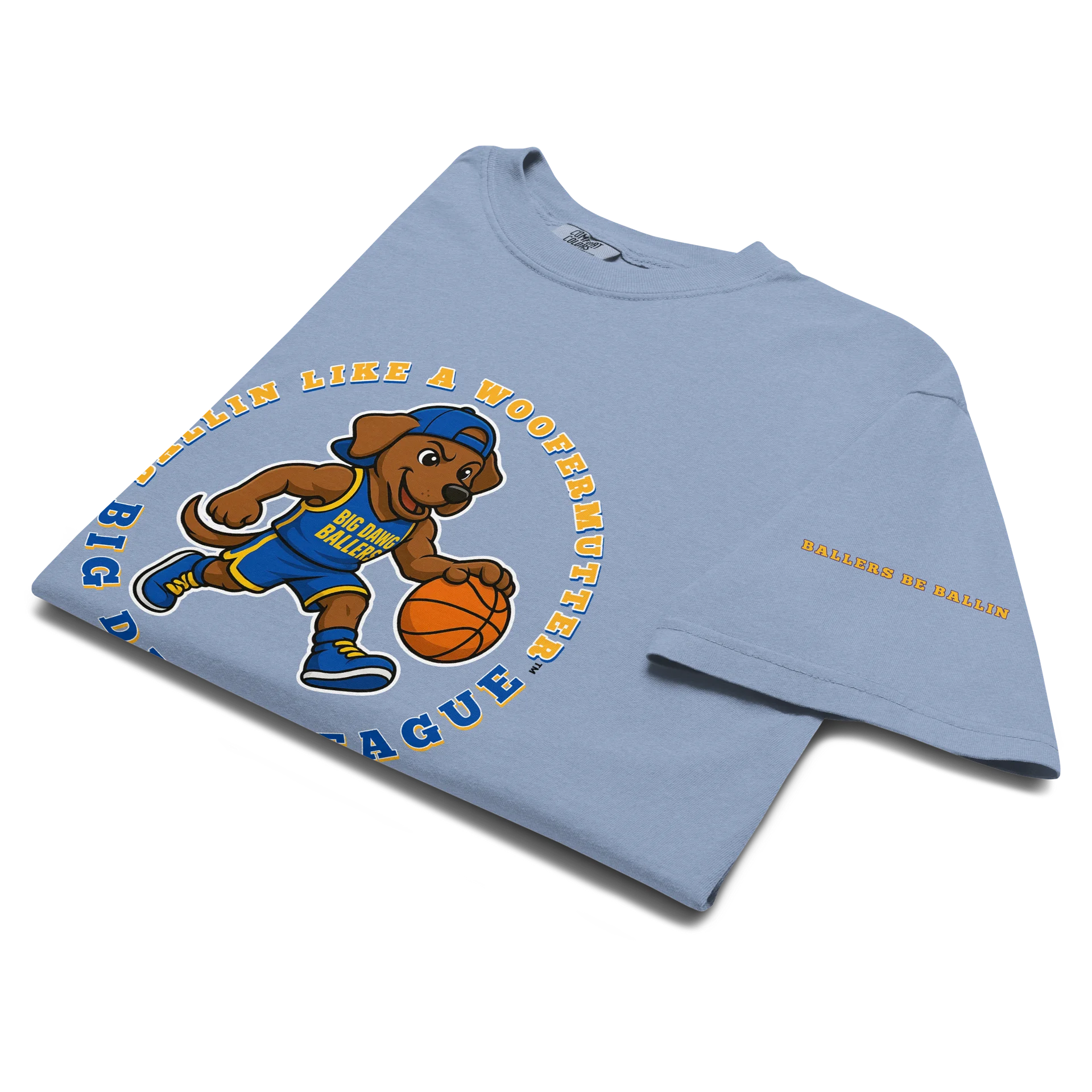 Brown Labrador Ballin Like A WooferMutter™ Unisex Garment-Dyed Heavyweight T-Shirt product image (12)