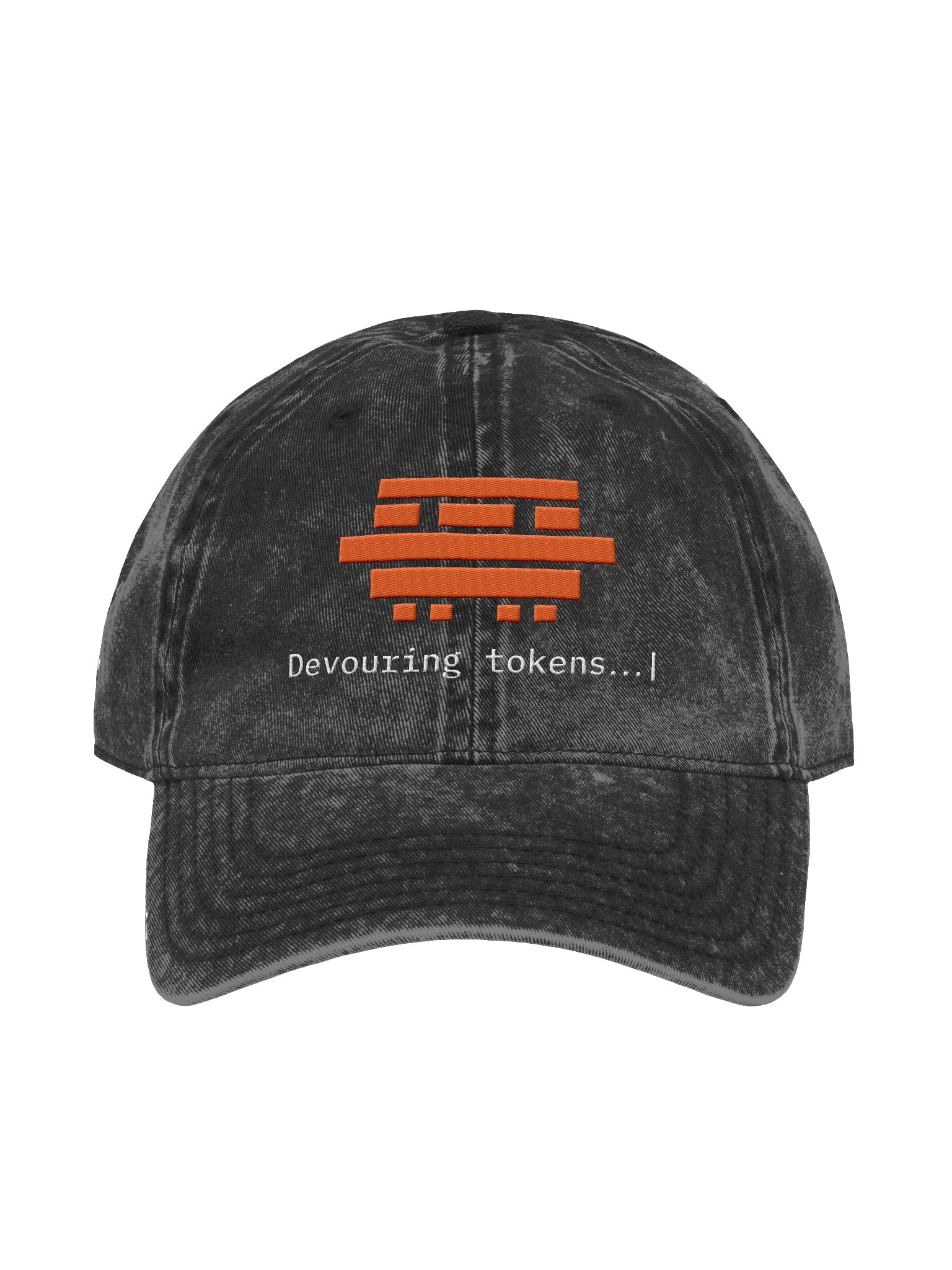 Devouring tokens — jeanClaude Code “Thinking Cap” Dad Hat #AI Inside-Joke product image (1)