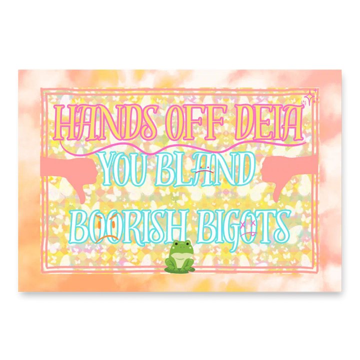 Hands Off DEIA. Bland Boorish Bigots,Protest Paper product image (2)