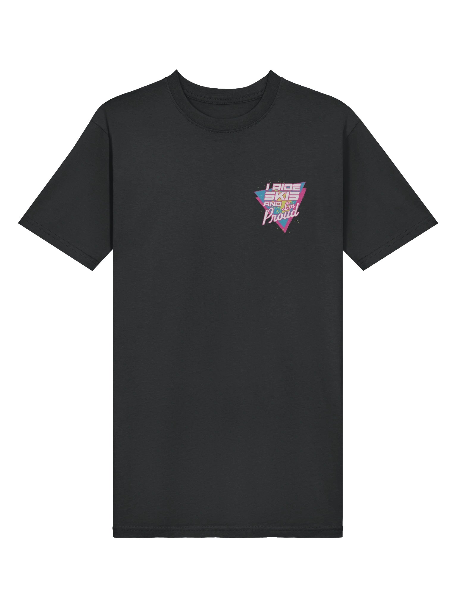 "I Ride Skis and I'm Proud" Black Tee product image (3)