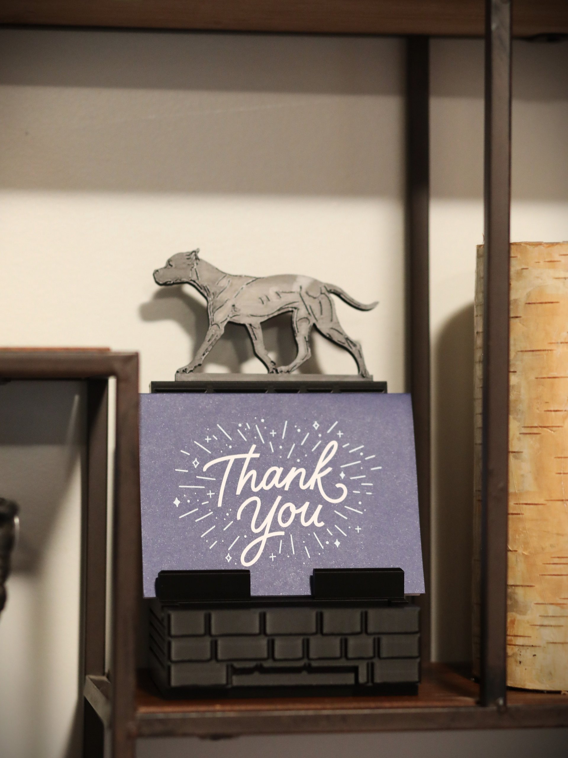APBT Phone Stand with Drawer | Matte Black Pit Bull Desk Organizer product image (1)