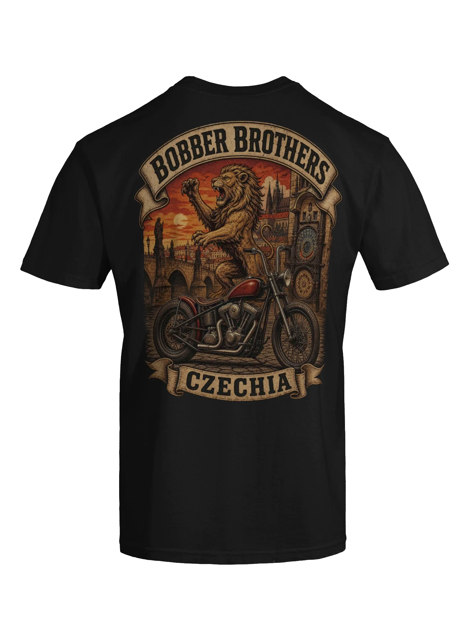 Czechia motorcycle t-shirt design by Bobber Brothers