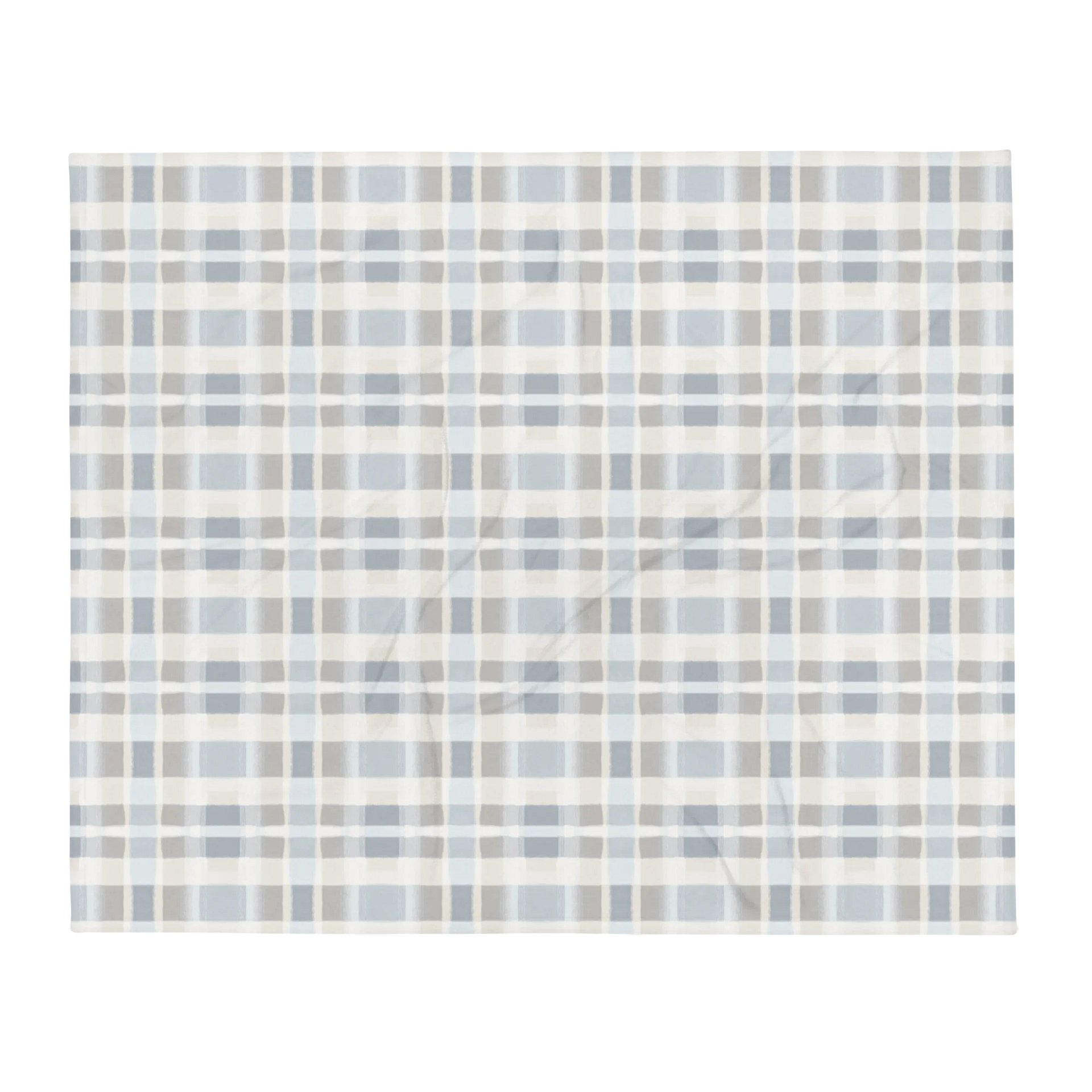 Slate Blue Winter Plaid Throw Blanket product image (5)