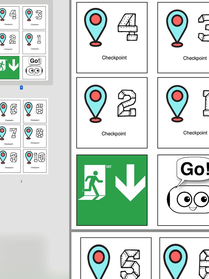 Printable checkpoints and maze templates. product image (1)