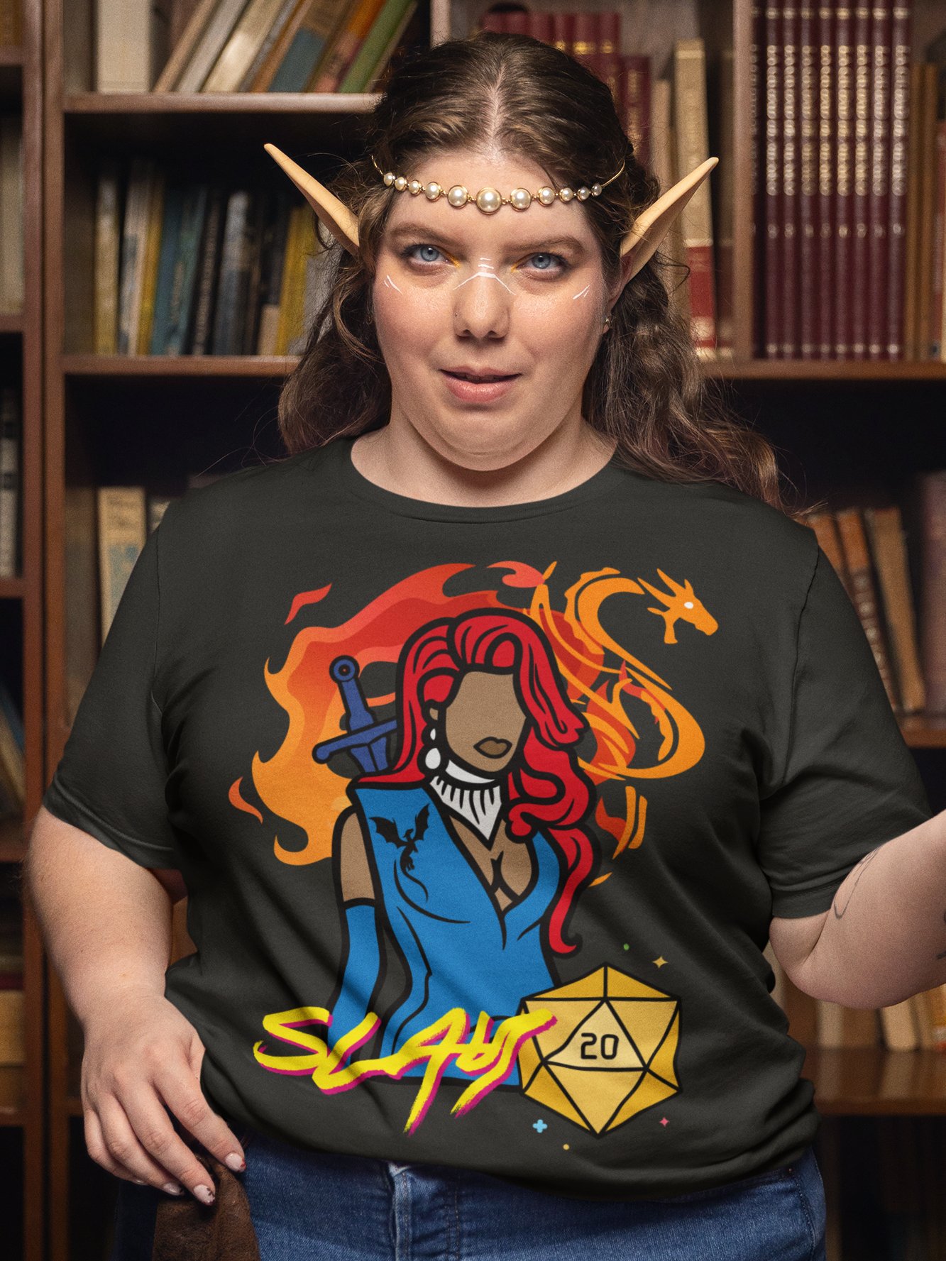 Slay Queen d20 Tee (Heavyweight Comfort-fit) product image (1)