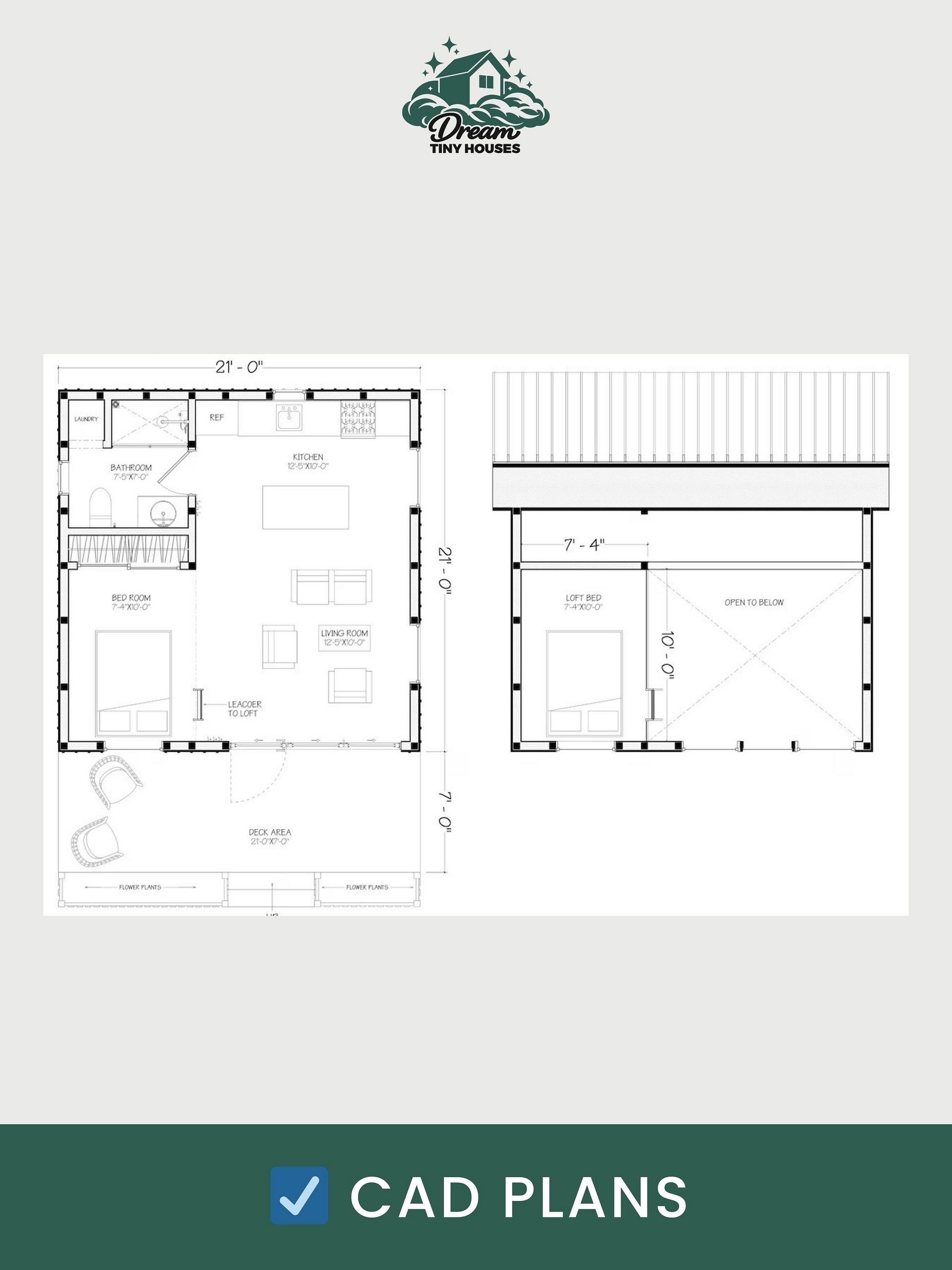 The Datum Tiny House Blueprint Set (CAD File + Materials List) product image (5)