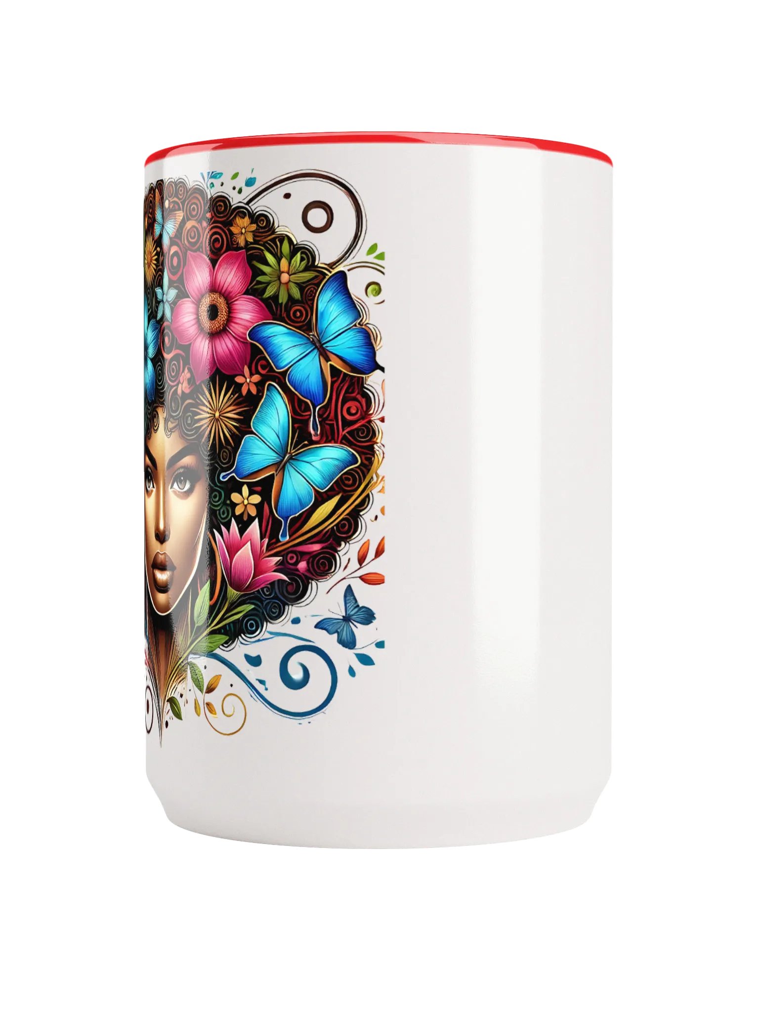 VEDENS Curly Floral Whimsy Ceramic Mug product image (4)