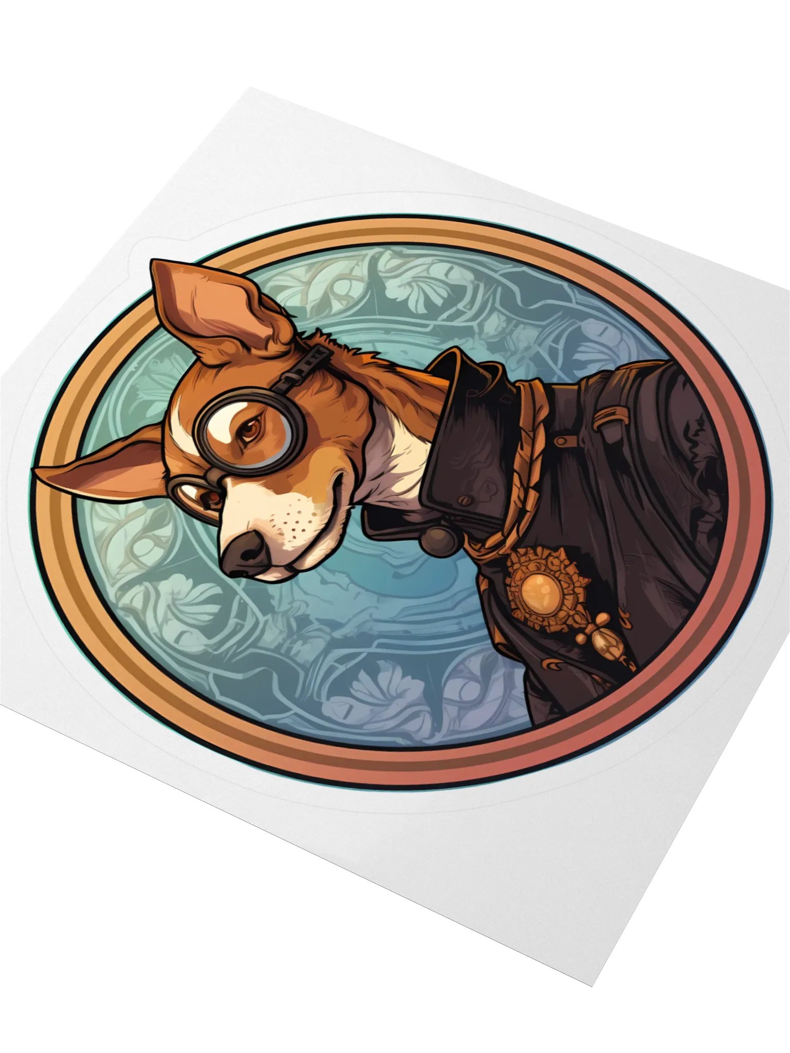Steampunk Dog Kiss Cut Stickers product image (3)