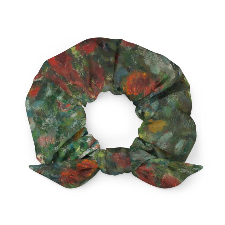 Monet Dahlias Fine Art Scrunchie with Bow product image (1)