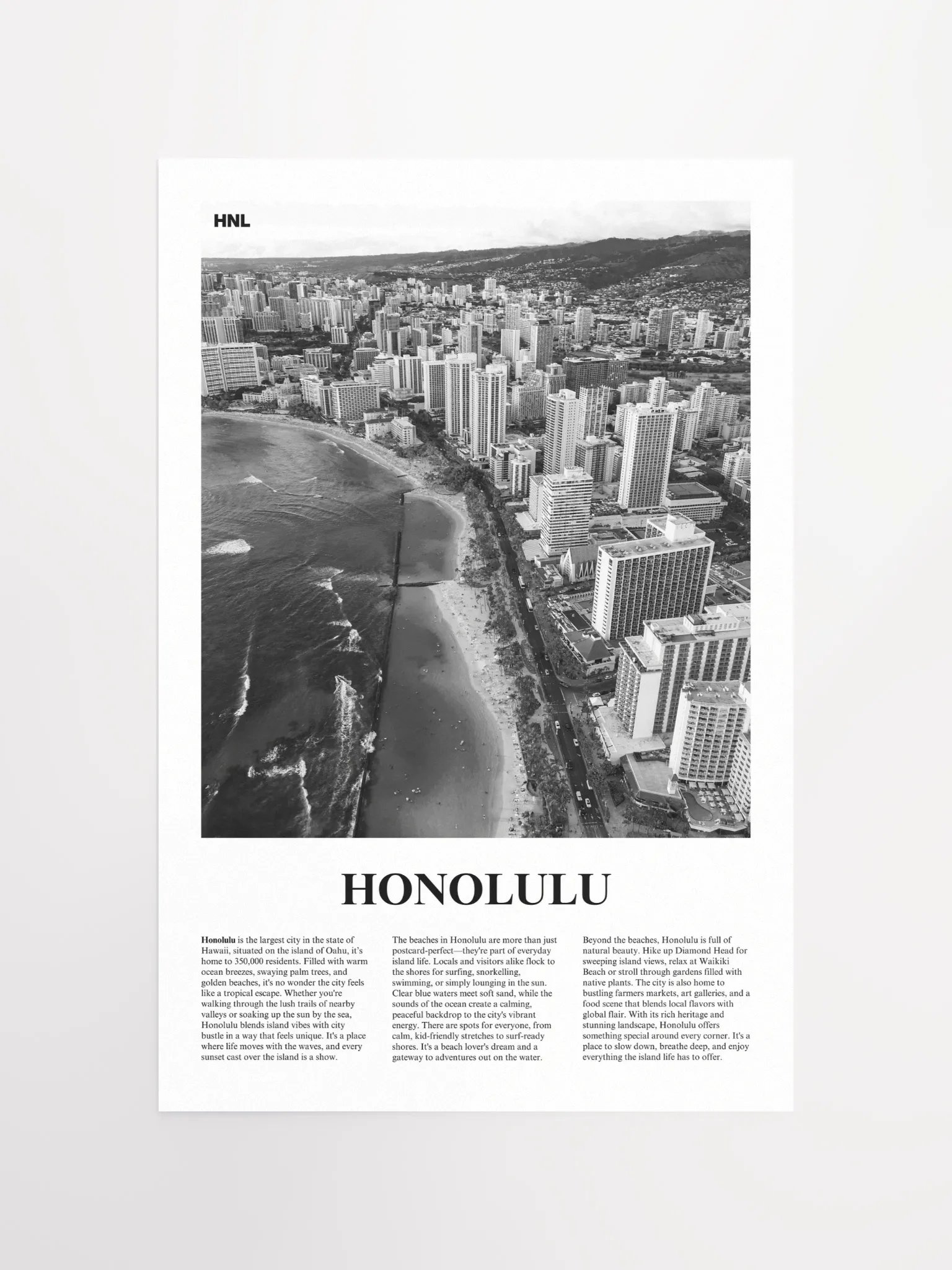 Honolulu 02 Newspaper Poster product image (5)