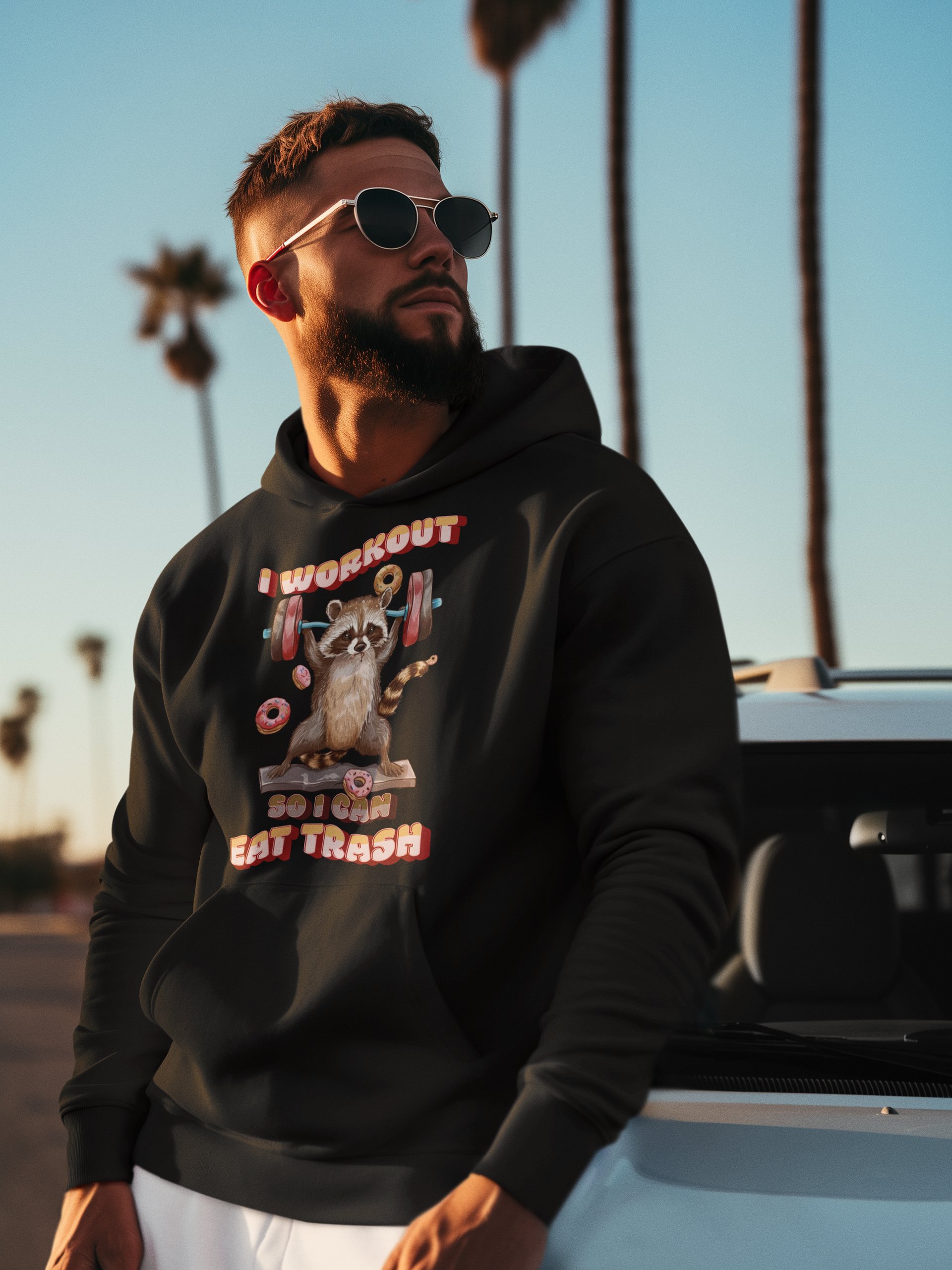 I Workout So I Can Eat Trash - Hoodie ( Unisex ) product image (3)