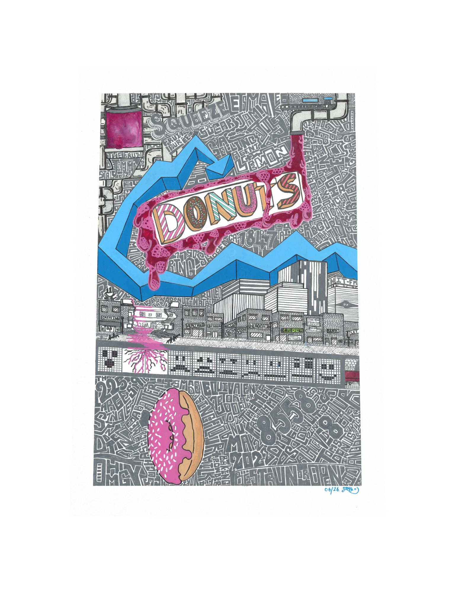 Donuts Graffiti Zine Poster product image (2)