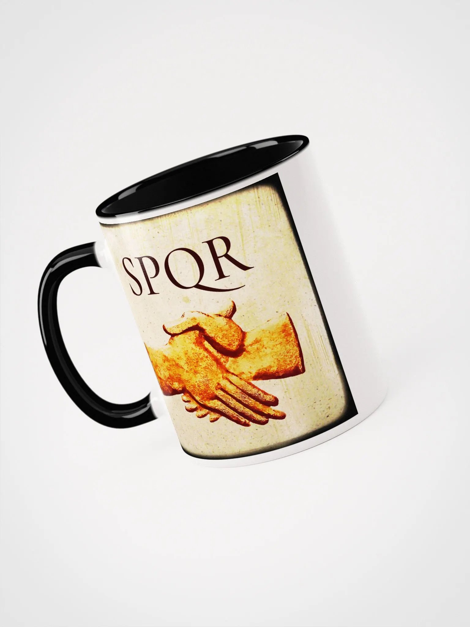 SPQR Romulus Founder Of Rome, Handshake Concordia, Roman Art 2nd Century AD, Coffee & Tea Mug product image (2)