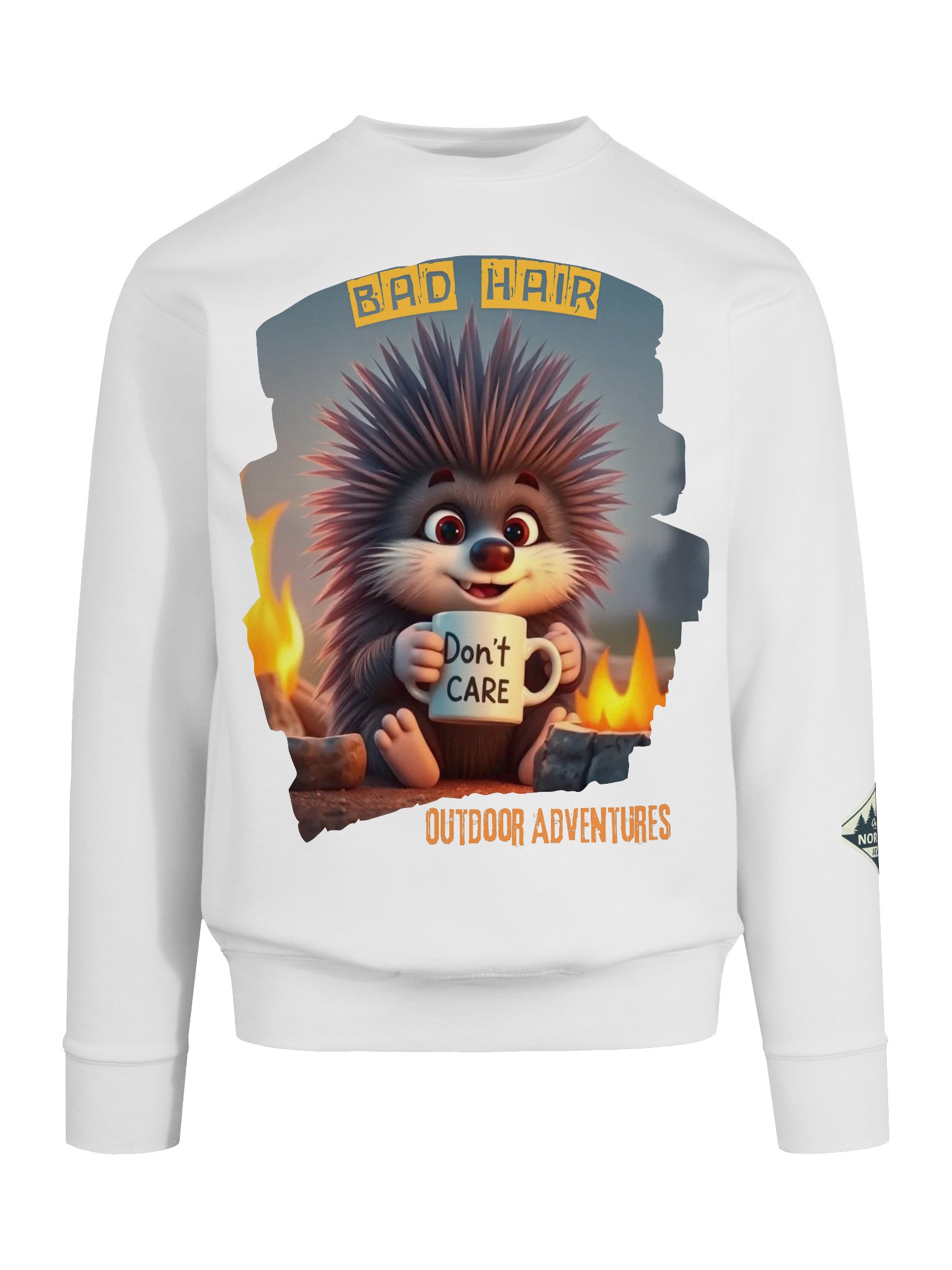 “Bad Hair, Don’t Care” Porcupine Sweatshirt product image (1)