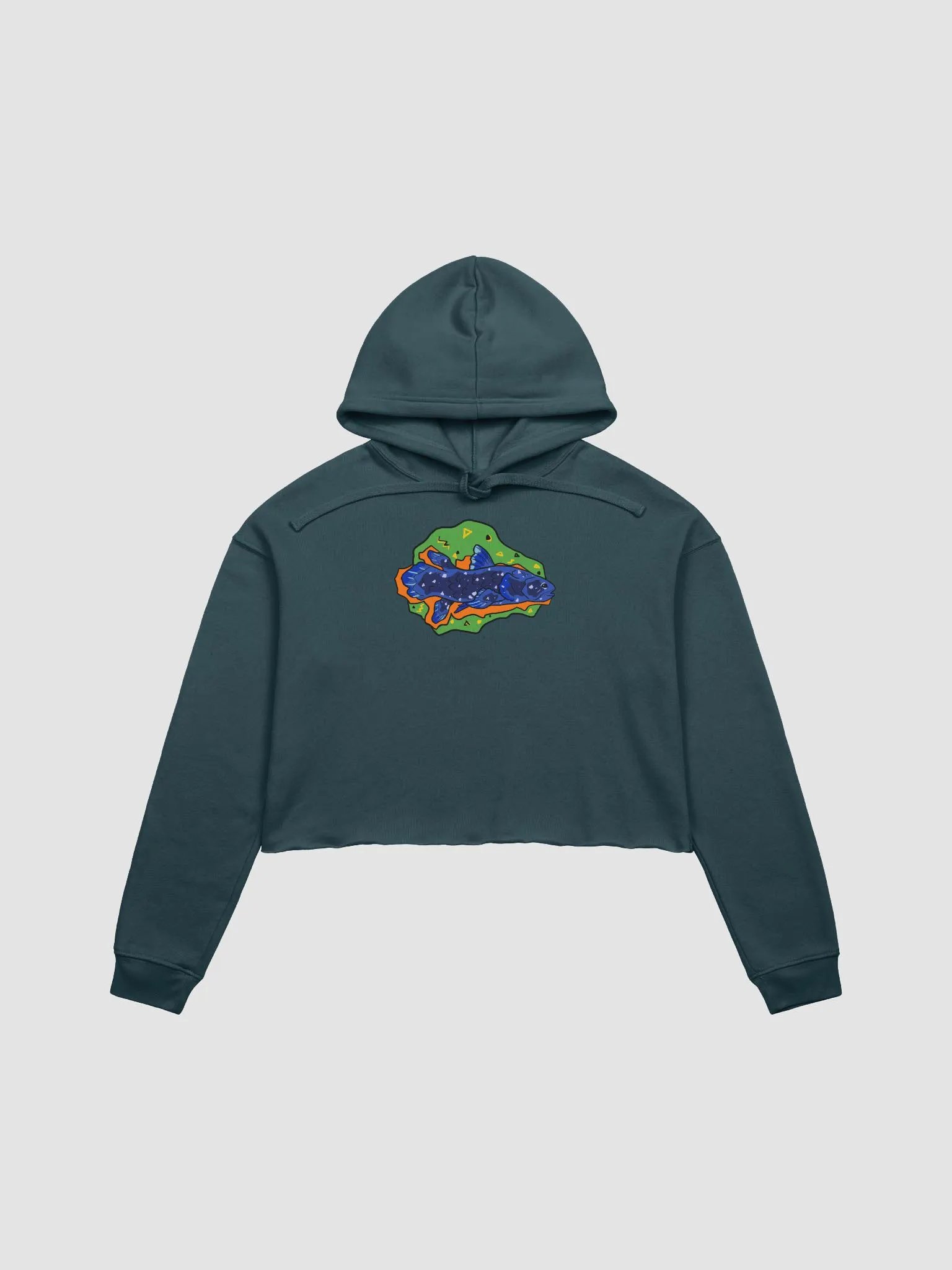 Vaporcoelacanth fleece crop hoodie product image (2)