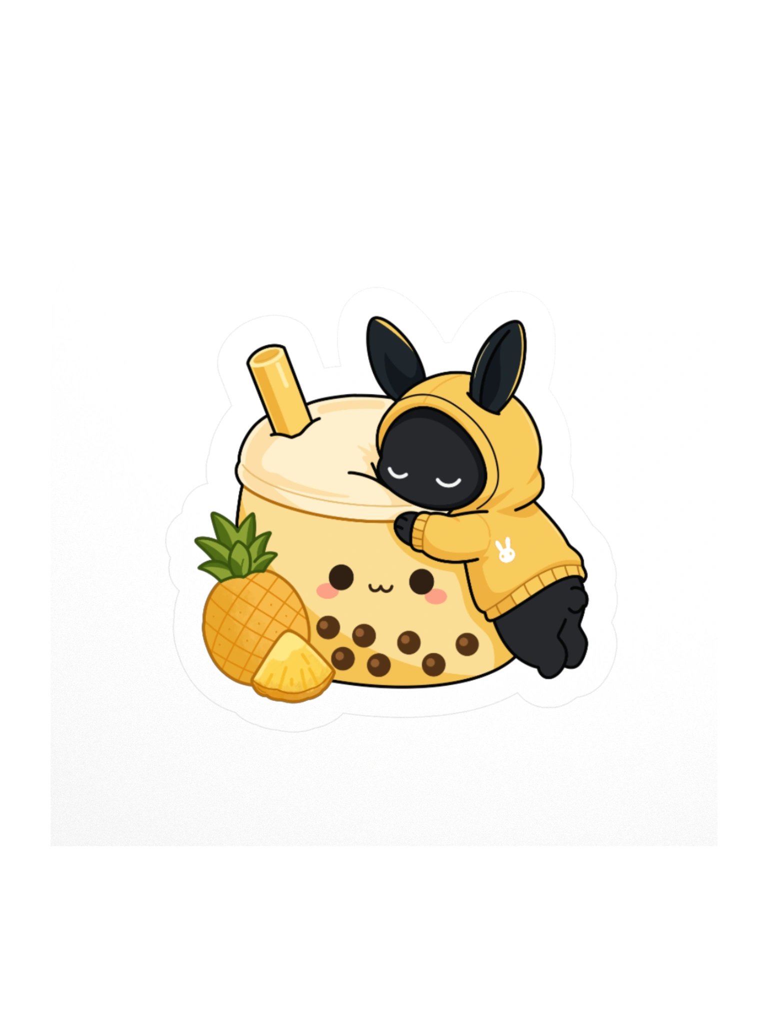 Poochoki Sleeping Pineapple Boba Beanbag Sticker product image (1)