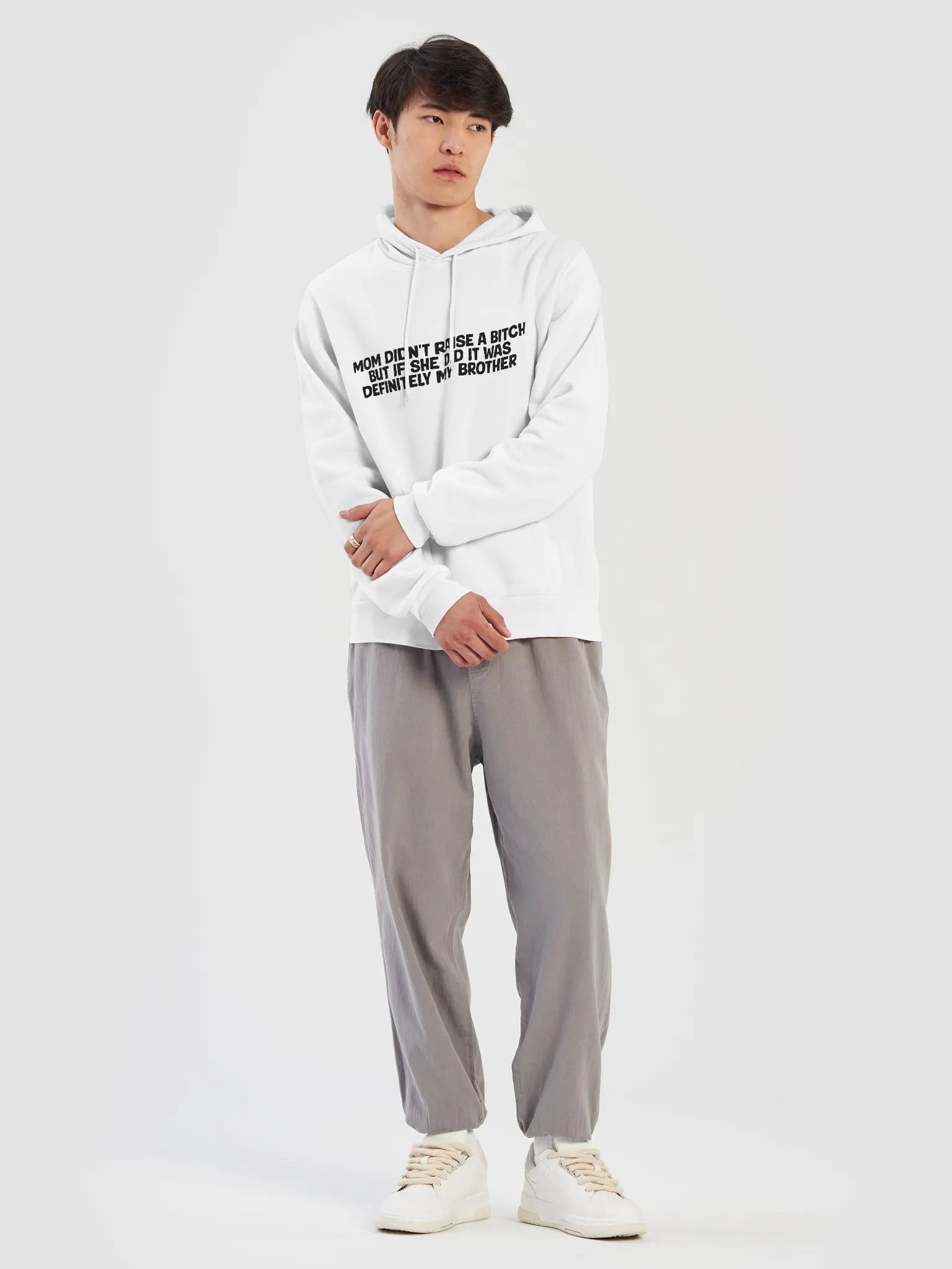 White Raised Brother Hoodie product image (7)