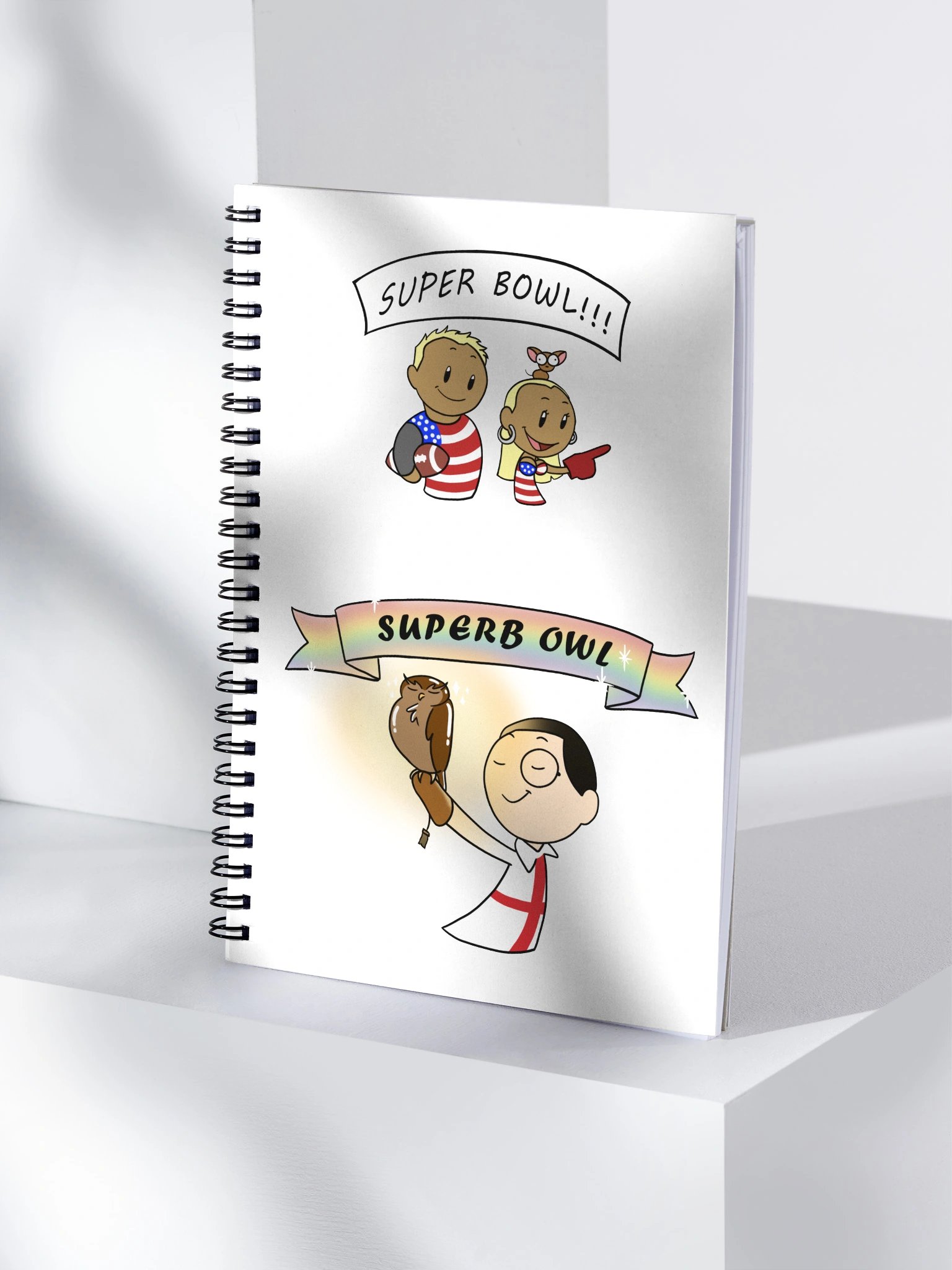 Super Bowl Superb Owl Spiral Notebook product image (3)