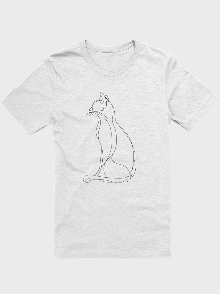 Minimalist Line Art Cat Outline T-Shirt product image (4)