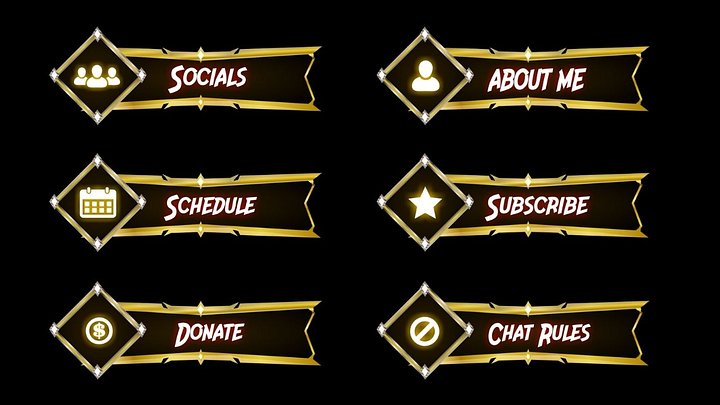 Vibrant Yellow Twitch Panels product image (1)