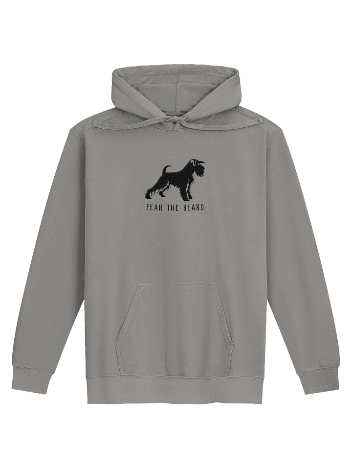 Fear the Beard Premium Hoodie (Embroidered) of a Miniature Schnauzer(Black) product image (13)