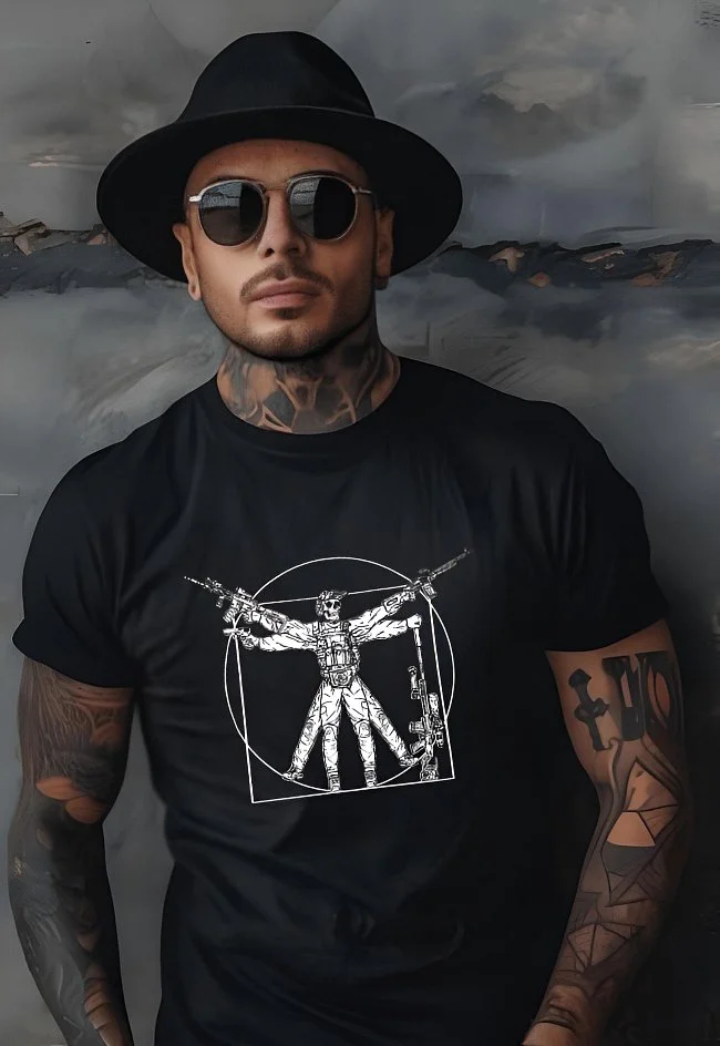 FOG Vitruvian tactical man Premium T-Shirt product image (1)