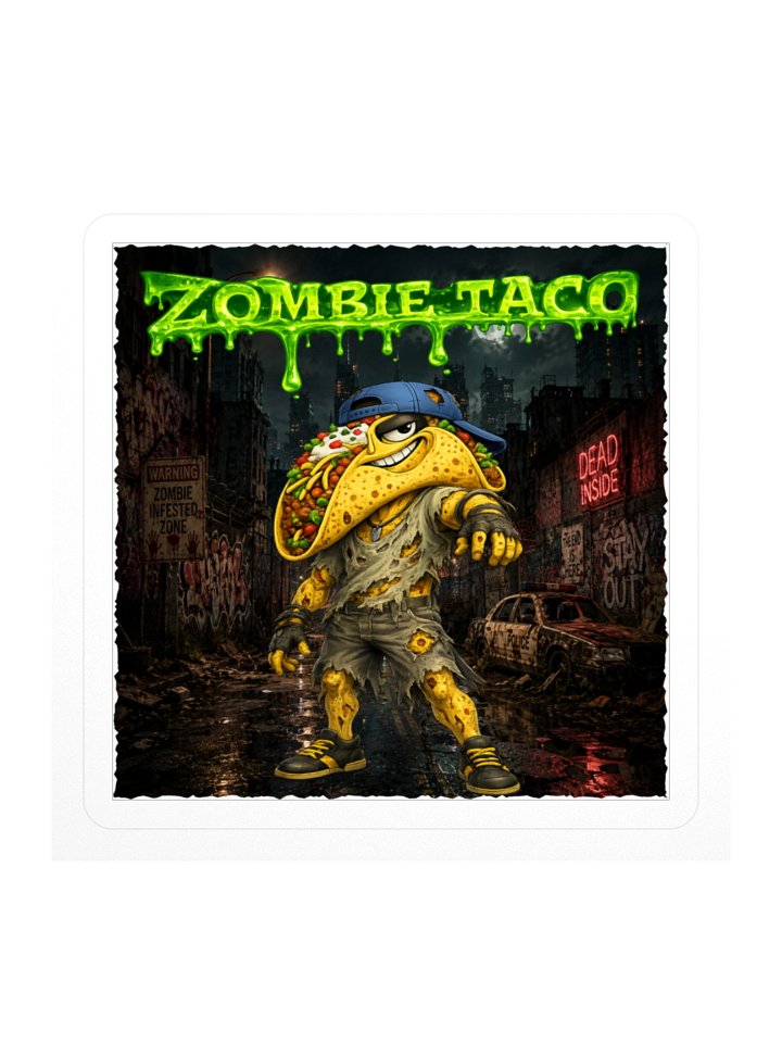 Zombie Taco Kiss Cut Sticker - The Taco family product image (2)
