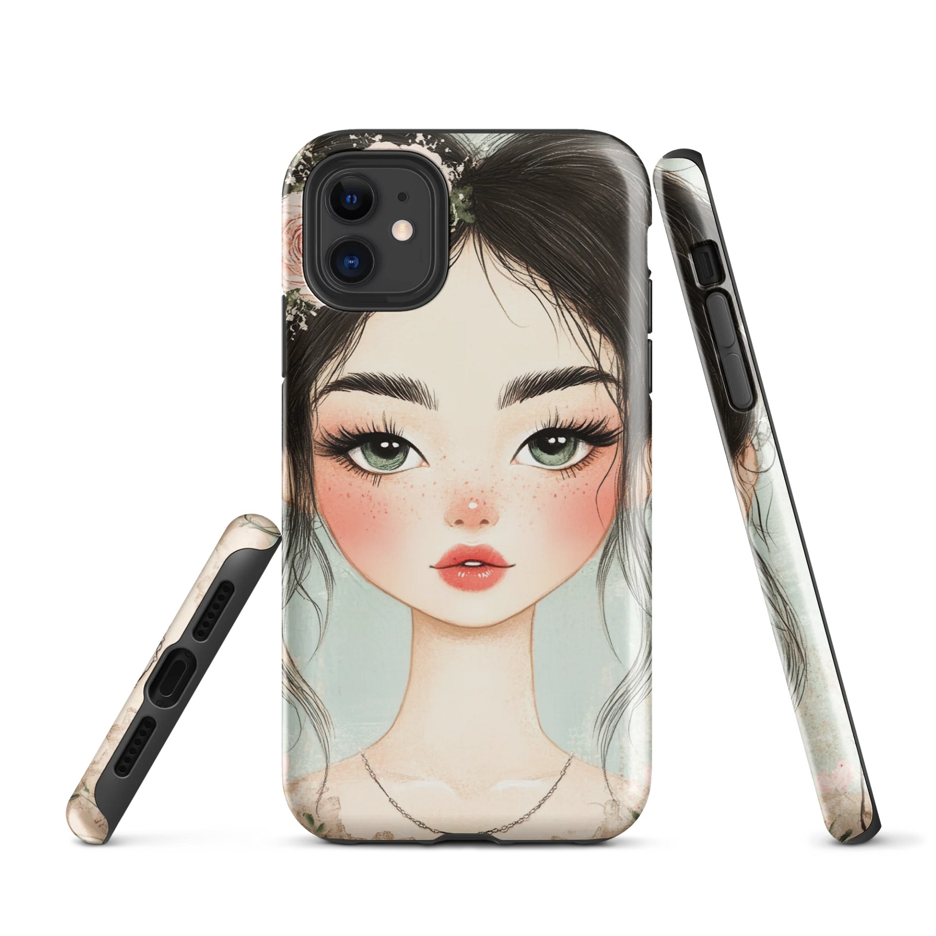 Elegant Muse iPhone®Tough Case | East-Asian Inspired Portrait Art product image (1)