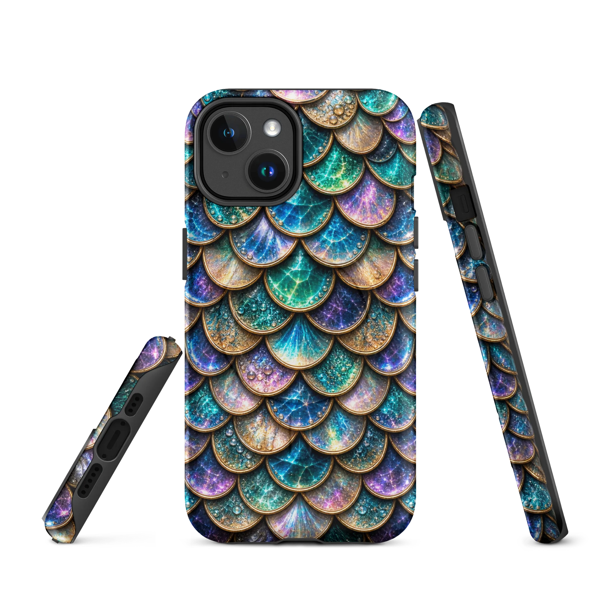 Mystical Mermaid Scales - MagSafe® Tough iPhone® Case - Colorful Fantasy Pattern Design product image (1)