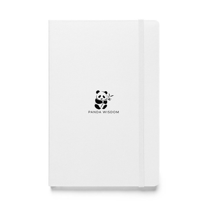 Panda Wisdom Hardcover Bound Notebook - Black on White product image (1)