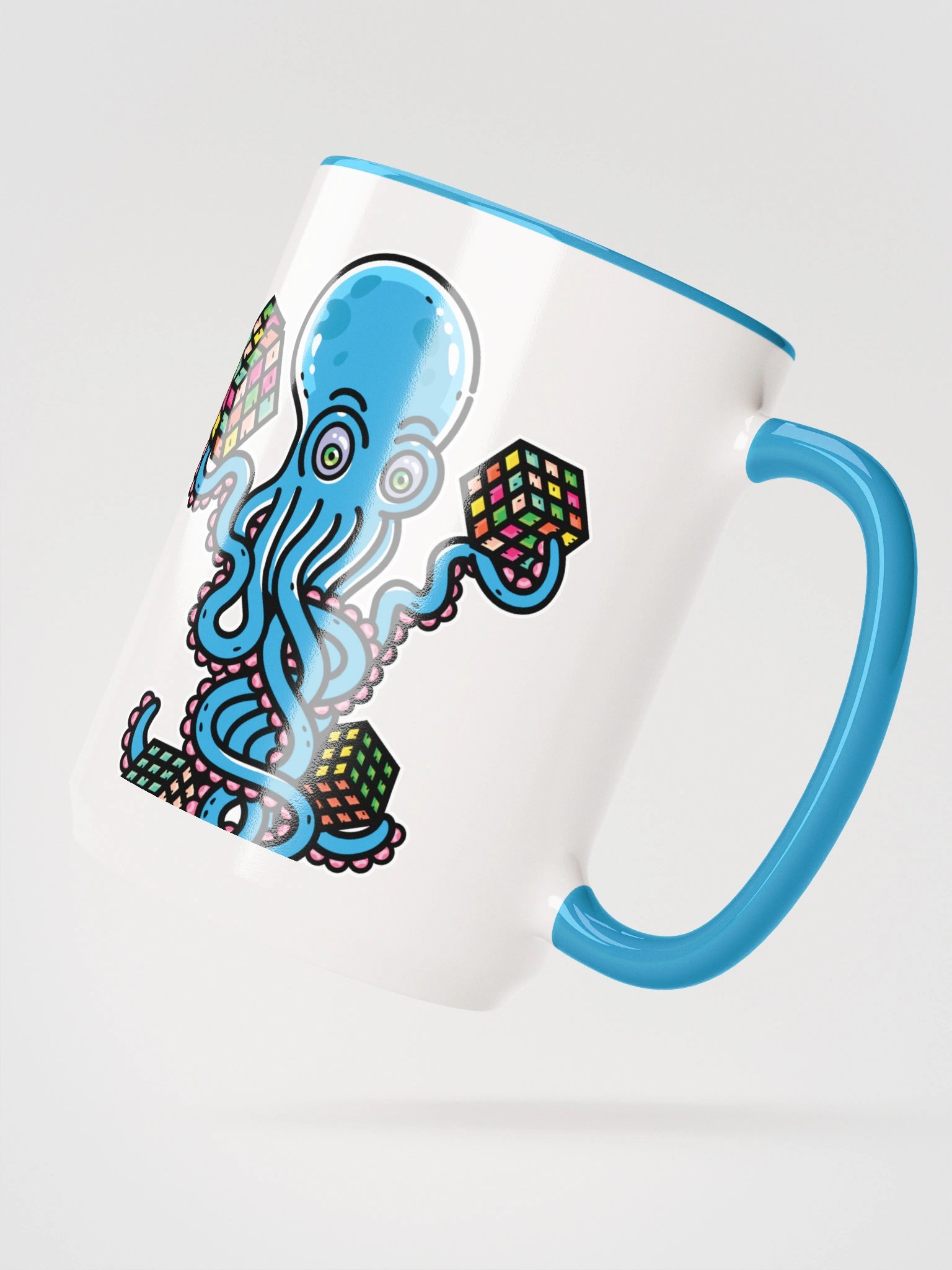 Blue Octo Cube Ft. Skull - Mug product image (4)