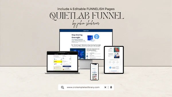 QuietLab Adjustable Anti Snoring Funnelish Template product image (1)