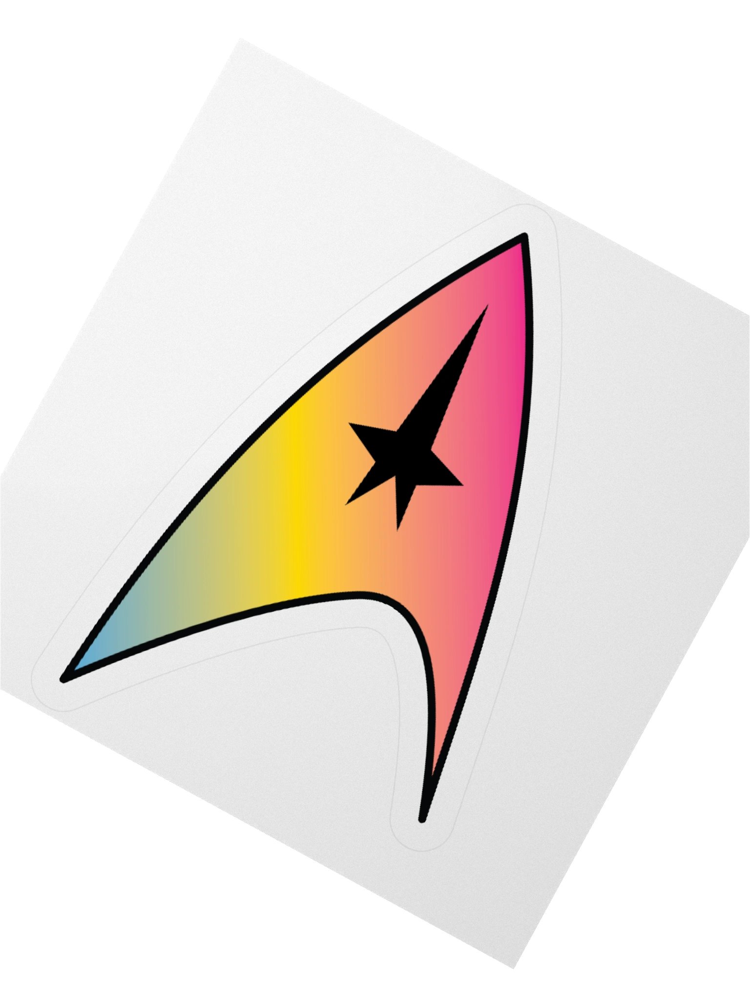Pansexual Pride Gradient Starfleet Sticker product image (5)