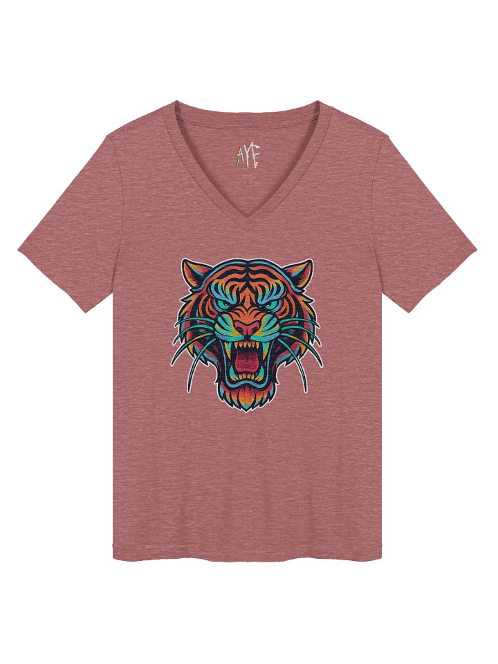 Trad Neon Tiger AYE V-Neck Tee product image (5)