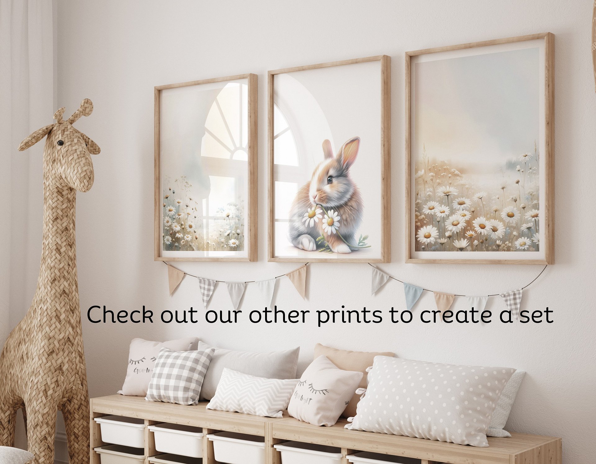 Watercolor Daisy Meadow Print product image (30)