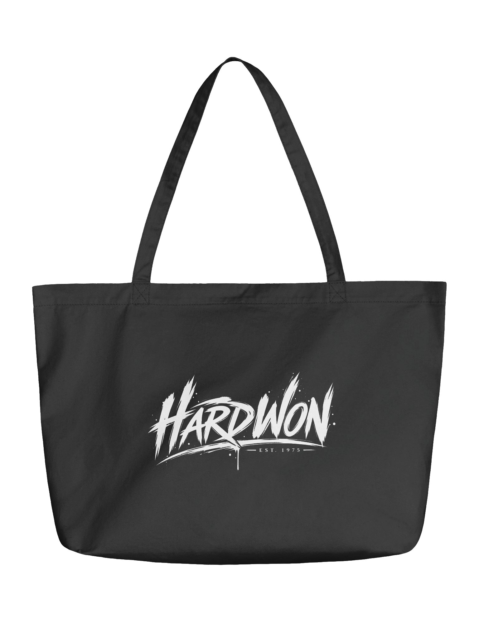 Hard Won: Battle Script Tote Bag product image (1)