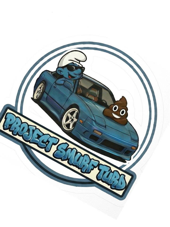 GBD "SMURF TURD" S13 CHASSIS DECAL - DIE CUT (AERO SPEC) product image (2)