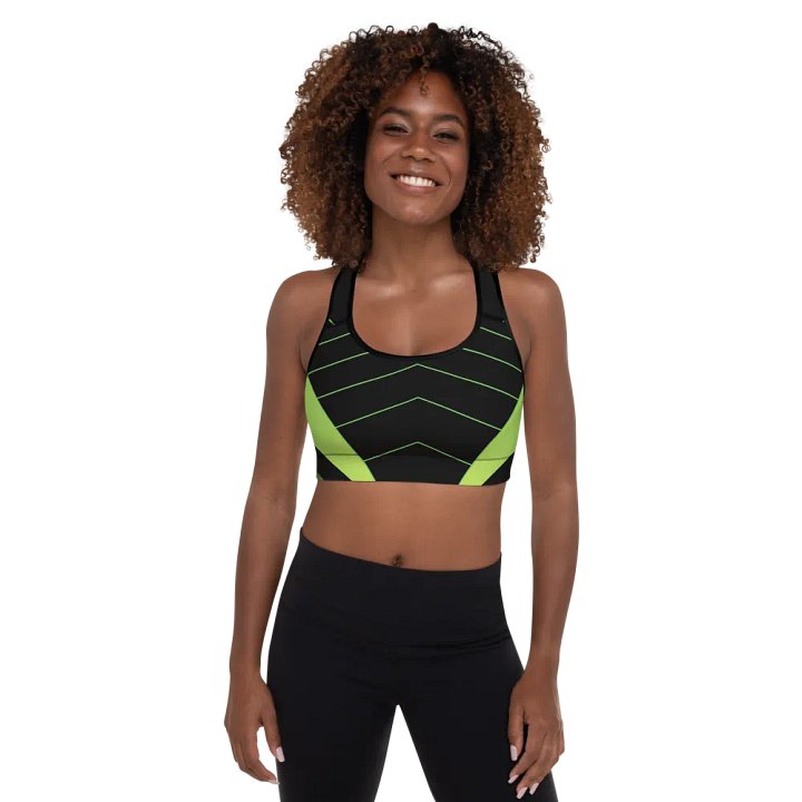 Green/Black Padded Sports Bra product image (1)